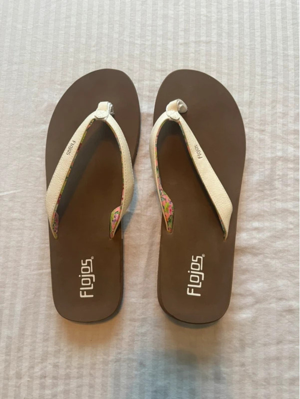 Flojos White Flip Flops